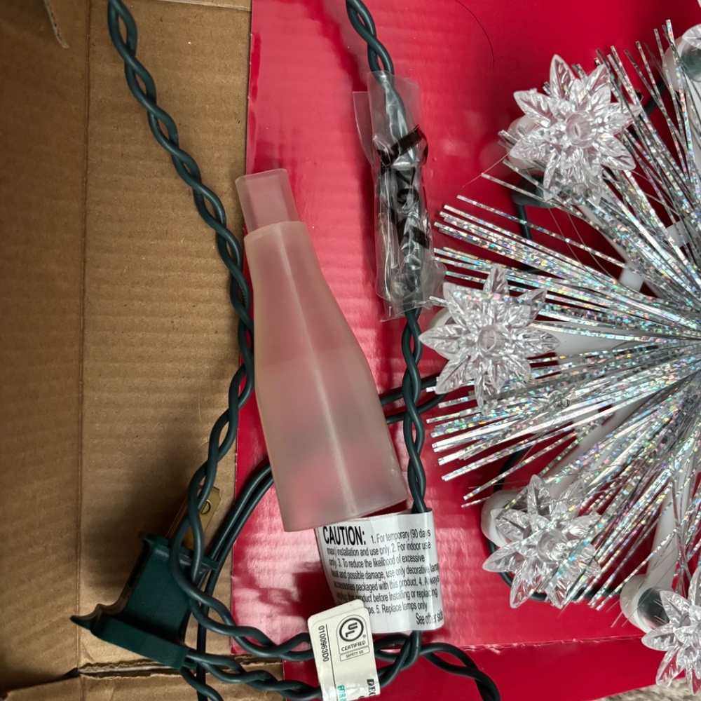 Holiday Time Silver Light-Up Tree Topper - Picture 2 of 2